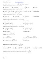 trac nghiem nguyen ham trac nghiem nguyen ham 