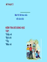Giáo án điện tử lớp 3  Bai 15 ve theo mau 