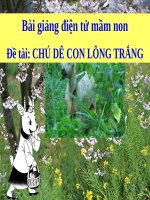 Bài giảng điện tử mầm non đề tài Chú dê con lông trắng (lớp Lá)