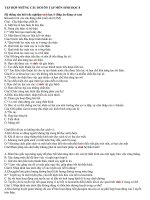 TẬP hợp NHỮNG câu hỏi ôn tập môn SINH học 8