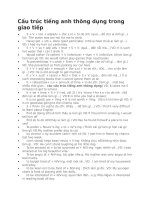 Cấu trúc tiếng anh thông dụng trong giao tiếp