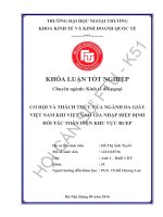 CƠ HỘI VÀ THÁCH THỨC CỦA NGÀNH DA GIÀY VIỆT NAM KHI VIỆT NAM GIA NHẬP HIỆP ĐỊNH ĐỐI TÁC TOÀN DIỆN KHU VỰC RCEP