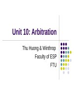 TIẾNG ANH KINH TẾ  Arbitration 