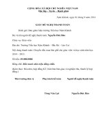 Giấy đề nghị thanh toán việc mua bàn ghế 