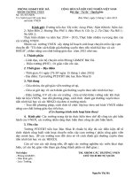 Kế hoạch sinh hoạt chuyên môn VNEN Bao Nhai