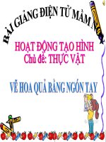 Bài giảng điện tử mầm non đề tài Vẽ hoa quả bằng ngón tay (lớp Lá)