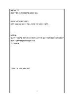 bài tiểu luận quản lý nhà nước về nông thôn , nông thôn gắn với công nghiệp hóa, hiện đại hóa đất nước