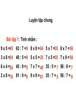Giáo án điện tử lớp 3  Luyen tap chung trang 89 