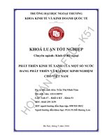 PHÁT TRIỂN KINH TẾ XANH CỦA MỘT SỐ NƯỚC ĐANG PHÁT TRIỂN VÀ BÀI HỌC KINH NGHIỆM CHO VIỆT NAM