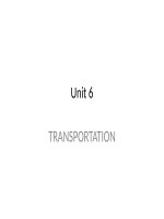 TIẾNG ANH KINH TẾ  Slides unit 6  transport 