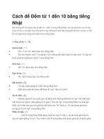 Cách để đếm từ 1 đến 10 bằng tiếng nhật