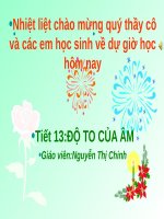 BÀI GIẢNG ĐỘ TO CỦA ÂM