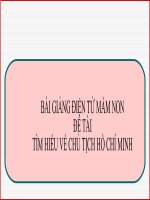 Bài giảng điện tử mầm non đề tài Tìm hiểu về chủ tịch Hồ Chí Minh (lớp Lá)