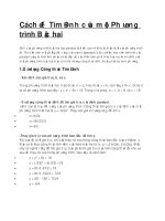 Cách để tìm đỉnh của một phương trình bậc hai