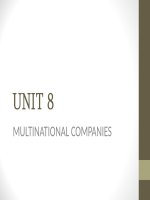 TIẾNG ANH KINH TẾ  Slides ESP multinational companies 