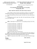 Quyết định thành lập các tổ chuyên môn và tổ văn phòng 