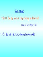 Giáo án điện tử lớp 3  On tap bai hat lop chung ta doan ket 