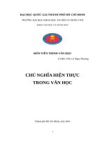 chủ nghĩa hiện thực trong văn học 