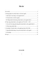 thực trạng chuyển dịch cơ cấu ngành kinh tế (việt nam giai đoạn 2011  2015 