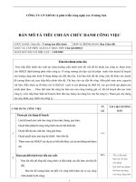 Bảng mô tả công việc chức danh trưởng ban điều hành công ty XDTM trường sơn 