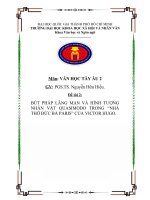 bút pháp lãng mạn và hình tượng nhân vật quasimodo trong nhà thờ đức bà paris của victor hugo 