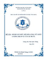 đánh giá mức độ hài lòng về chất lượng dịch vụ của xe buýt 