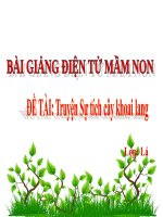 Bài giảng điện tử mầm non đề tài Truyện sự tích cây khoai lang (lớp Lá)
