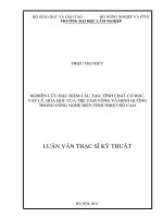 Nghiên cứu đặc điểm cấu tạo, tính chất cơ học vật lý, hóa học của tre tầm vông và định hướng trong công nghệ biến tính nhiệt độ cao 