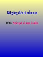 Bài giảng điện tử mầm non đề tài Nước sạch và nước ô nhiễm (lớp Lá)