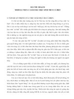 Bài thu hoạch bồi dưỡng thường xuyên giáo viên, module 3 THCS giáo dục học sinh cá biệt 