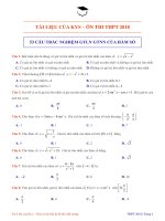 53 câu trắc nghiệm GTLN GTNN của hàm số