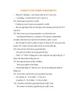 Sự hòa hợp giữa chủ nhữ và động từ-SUBJECT AND VERBS AGREEMENTS