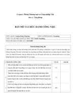 Mô tả công việc trưởng phòng tông hợp phòng thương mại và công nghiệp việt nam 