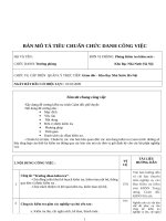 Bảng mô tả công việc chức danh trưởng phòng kiểm soát kho bạc NN 