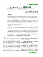 sự cần thiết của giá án đối với giáo viên giảng viên 