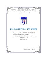 Báo cáo thực tập tốt nghiệp tại công ty TNHH TM – DV VINH DANH 