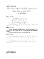 Đề thi học sinh giỏi môn ngữ văn lớp 9