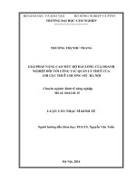 Giải pháp nâng cao mức độ hài lòng của doanh nghiệp đối với công tác quản lý thuế của chi cục thuế chương mỹ   hà nội 