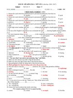 dap an kiem tra 1 tiet mon tieng anh lop 11 lan 2 hk1 nam hoc 2016 2017 