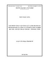 Giải pháp nâng cao năng lực cạnh tranh sản phẩm bao bì của công ty cổ phần công nghiệp bắc hải huyện thuận thành, tỉnh bắc ninh 