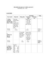 ĐỀ KIỂM TRA học kì 1 môn LỊCH sử 8 
