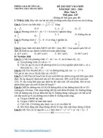 Đề  đa thi thử vào 10 trung kien v10 