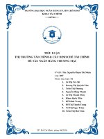 thị trường tài chính và các định chế tài chinh ngân hàng thương mại 