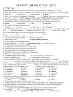 dap an kiem tra 1 tiet tieng anh 12 hoc ky i nam hoc 2016 2017 