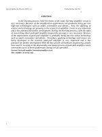 nghiên cứu về việc mô phỏng và trình bày ðặt tính mạch khuyếch ðại op amp 