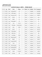 LỊCH THI kì 2 lần 2 