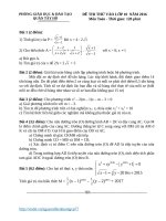 thi thử vào 10 môn toán 2016 2017 quận tây hồ 