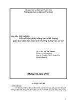 Một số biện pháp nâng cao chất lượng giáo dục đạo đức học sinh trường trung học cơ sở 
