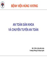AN TOÀN SẢN KHOA VÀ CHUYỂN TUYẾN AN TOÀN