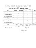 de kiem tra hoc ki 1 ly 6 